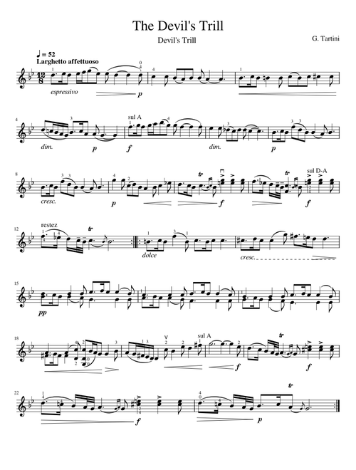 The Devils Trill - Sonata - Giuseppe Tartini