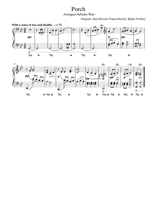 Porch for Piano (Based on the tutorial by Baden Northey)