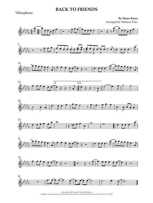 Back To Friends (Arr. Matheus Felix) - sombr (Vibraphone Solo)