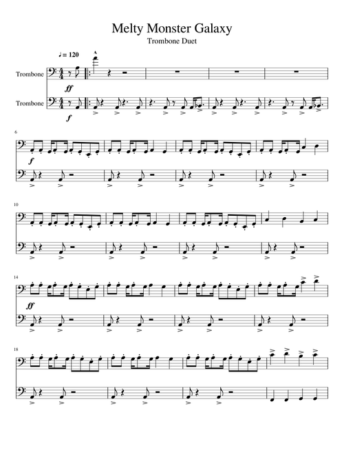 Super Mario Galaxy 2: Melty Monster Galaxy - Trombone Duet