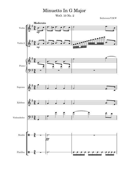 Bethoveen Minuet No.2 In G WoO 10
