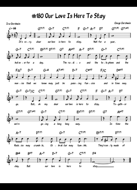 Free Our Love Is Here To Stay by George Gershwin sheet music