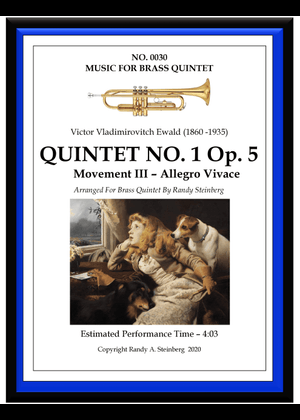Brass Quintet No.1, Op.5 – Victor Ewald Sheet Music for Trombone