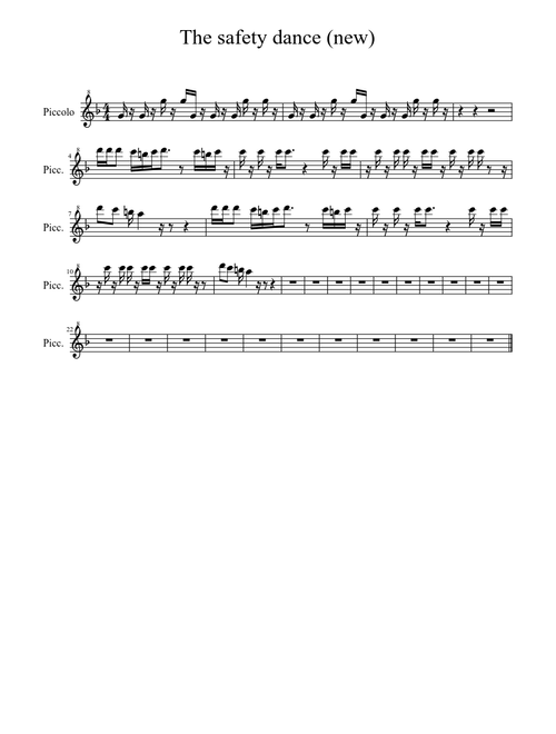 The Safety Dance (originally by Men Without Hats) unfinished