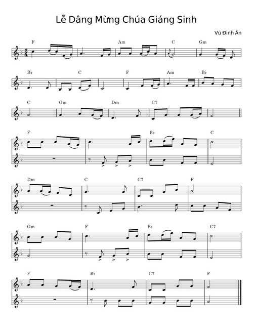 Lễ Dâng Mừng Chúa Giáng Sinh - Vũ Đình Ân