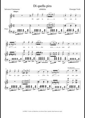 Free Il Trovatore by Giuseppe Verdi sheet music | Download PDF or