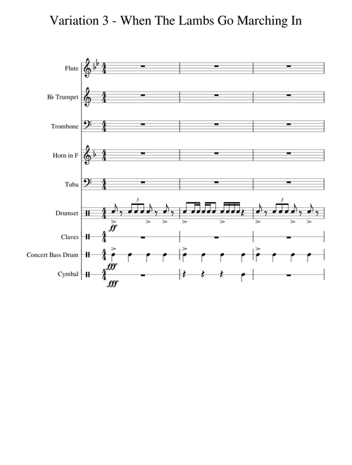Variation 3 - When The Lambs Go Marching In