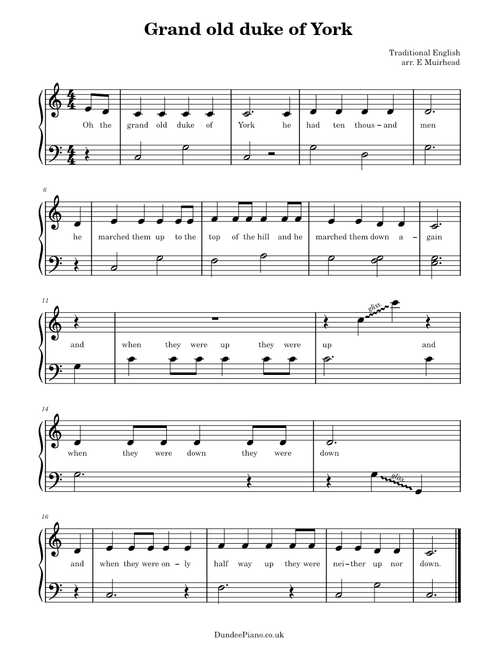 Nursery Rhymes and Children's Tunes sheet music by dundeepiano