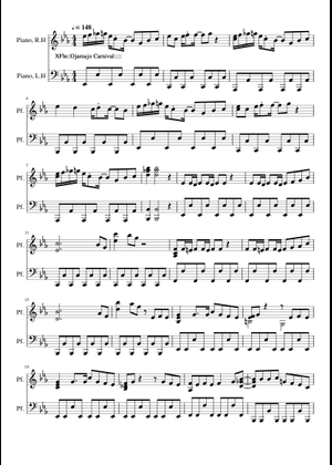 おジャ魔女どれみ#  MELODY SHEET おジャ魔女カーニバル!! (Ojamajo Carnival) Sheet Music for