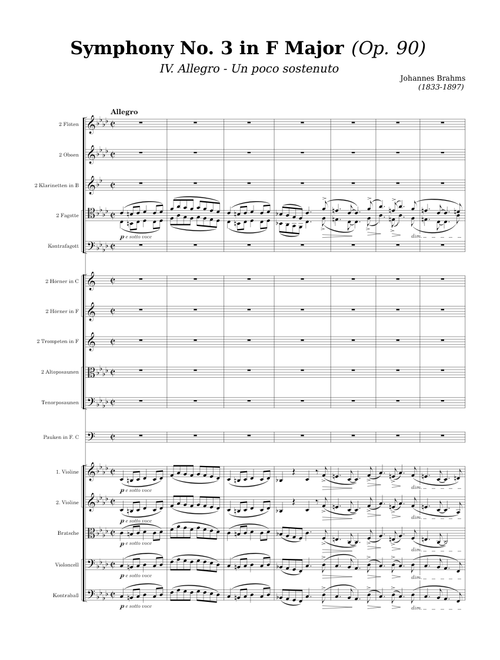 Brahms - Symphony No. 3 in F Major (Op. 90): IV. Allegro - Un poco sostenuto