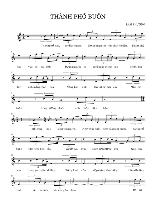 Thành phố buồn – Lam Phuong