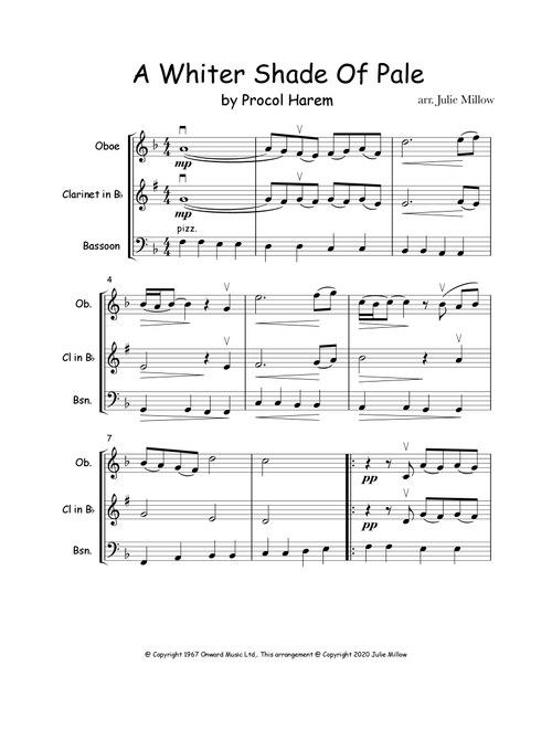 A Whiter Shade Of Pale (Arr. Julie Millow) - Procol Harum (Woodwind Ensemble)