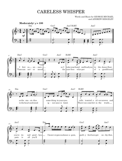 Careless Whisper – George Michael