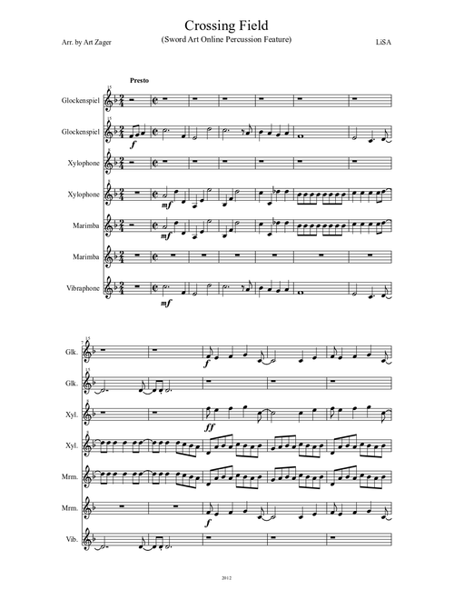 Crossing Field (Sword Art Online Opener) Percussion Feature