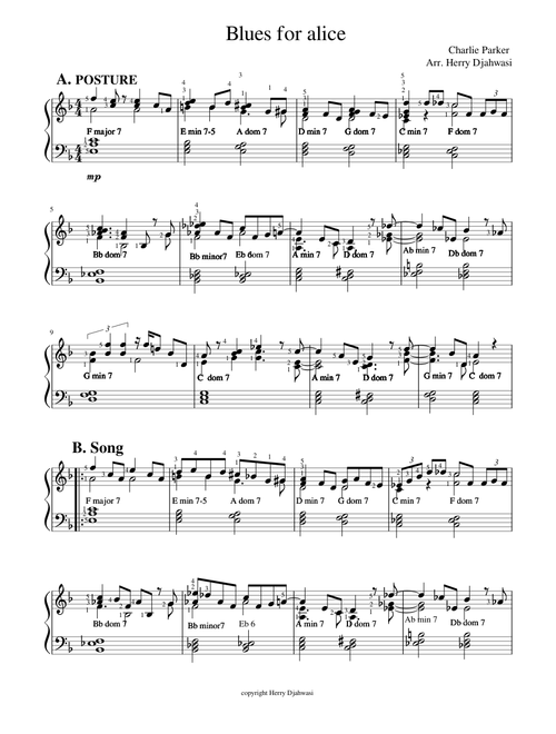 Blues for alice basic practice/Charlie Parker