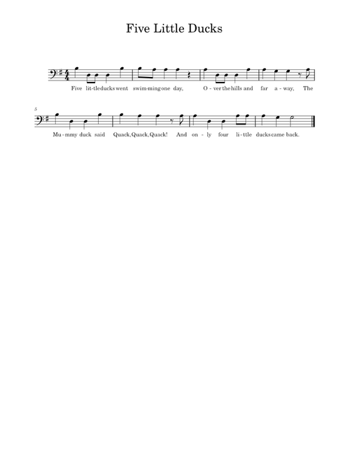 Five Little Ducks – Misc Traditional