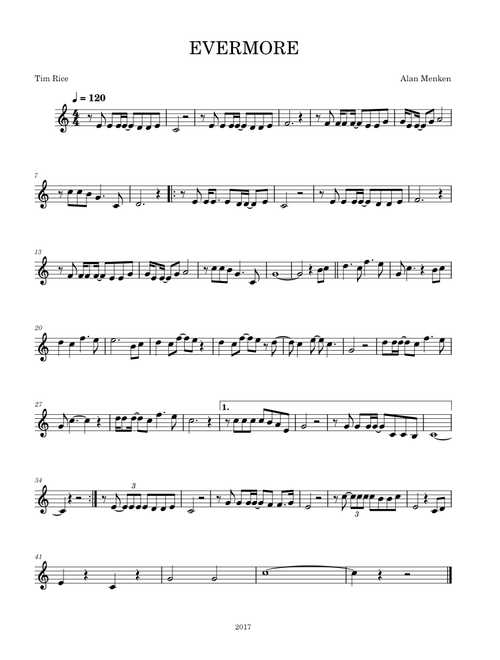 Evermore – Alan Menken EVERMORE