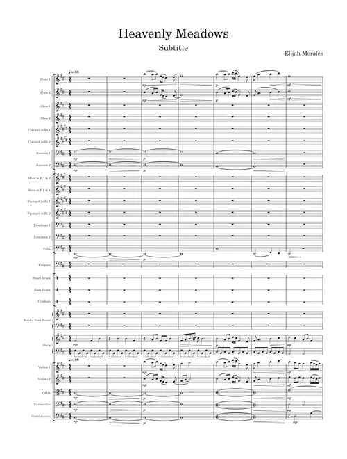 Heavenly Meadows – elijahmrls122 sheet music arranged by HARI88