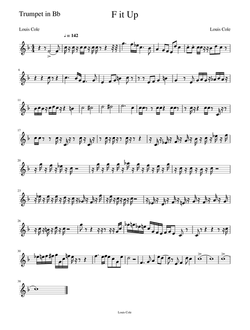 F it Up - Louis Cole (for trumpet in Bb)