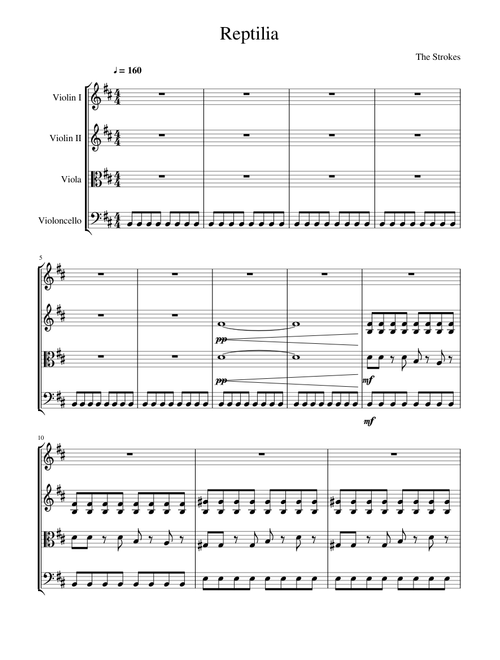Reptilia - String Quartet