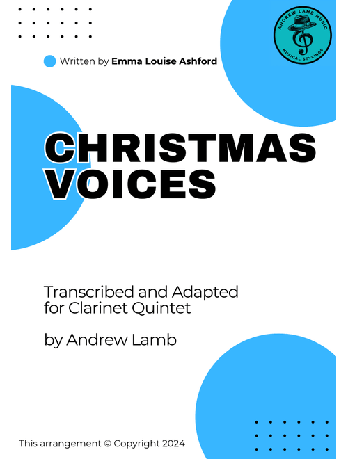 Emma Louise Ashford | Christmas Voices | for Clarinet Quintet (Arr. Andrew Lamb) (Woodwind Ensemble)