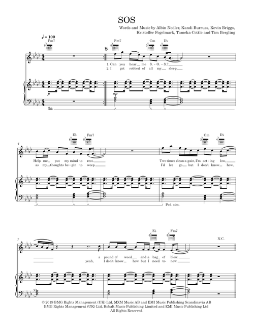 Sos - Avicii (Piano-Voice-Guitar)