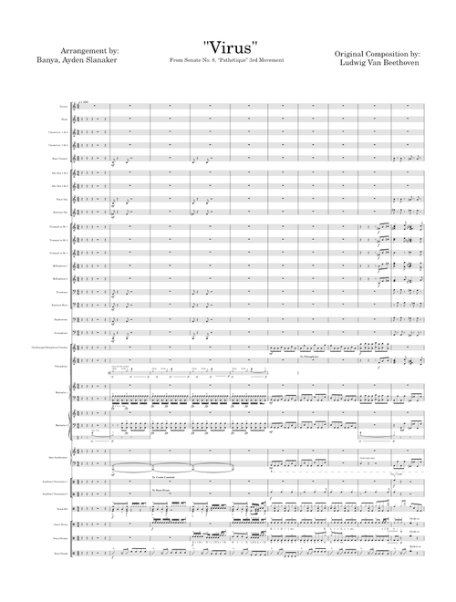 Virus, marching arrangment - Beethoven, Banya, Ayden Slanaker