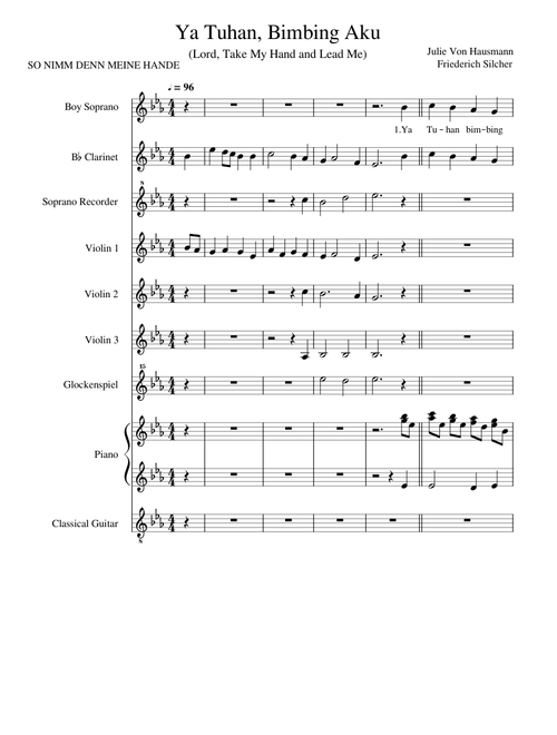 Ya Tuhan, Bimbing Aku (Lord Take My Hand and Lead Me/So Nimm Denn Meine Hande)