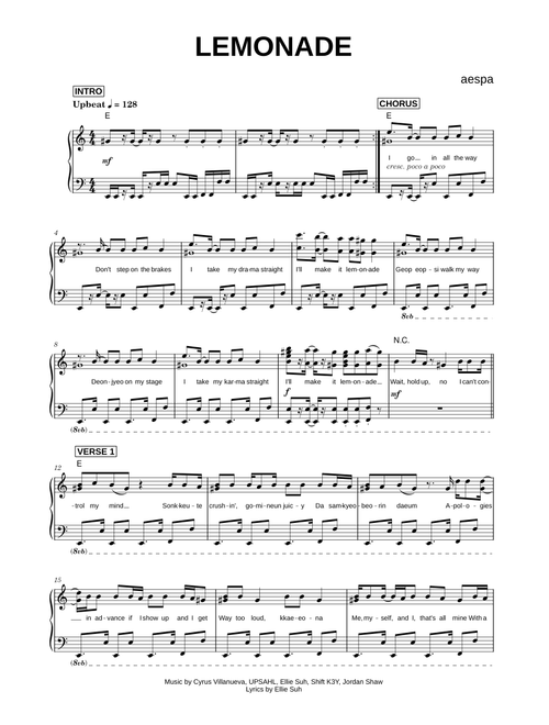 LEMONADE - aespa (Piano)