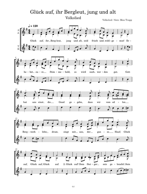 Glückauf, ihr Bergleut, jung und alt – Germany Folk Song Glueck_auf,_ihr_Bergleut,_jung_und_alt -  Max Trapp