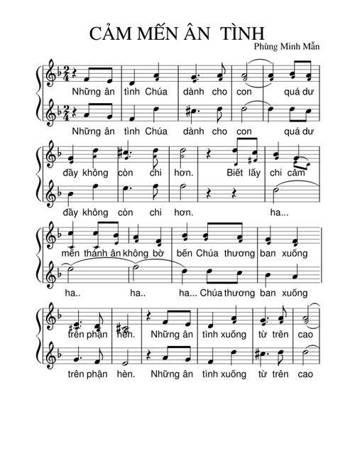 CẢM MẾN ÂN TÌNH