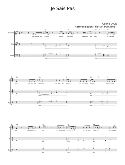 Je Sais Pas - Celine Dion