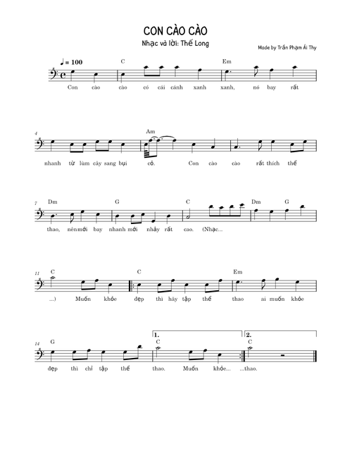 Con Cào Cào – Trần Phạm Ái Thy