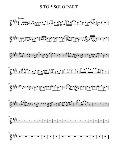 9 to 5 Sax Solo