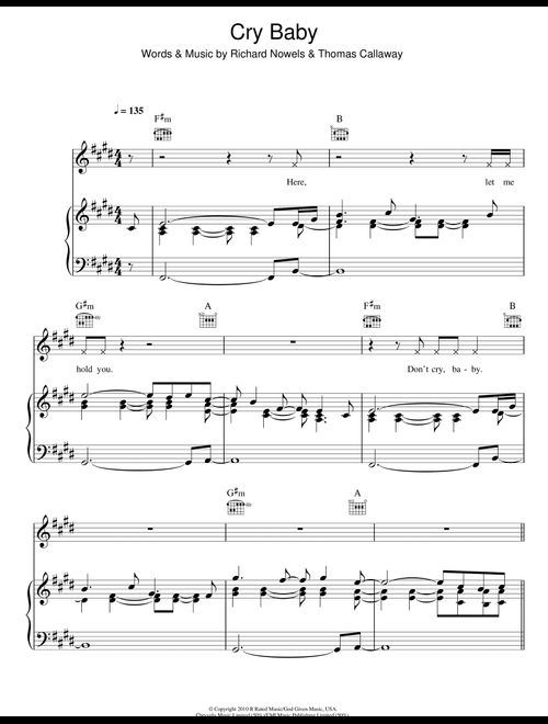 Cry Baby - Cee Lo Green (Piano-Vocal-Guitar (Piano Accompaniment))