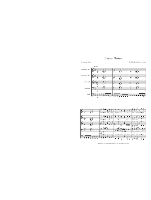 Human Nature (Arr. Graham Ensor) - Michael Jackson (Brass Ensemble)