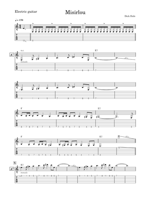Misirlou (Dick Dale) - guitar