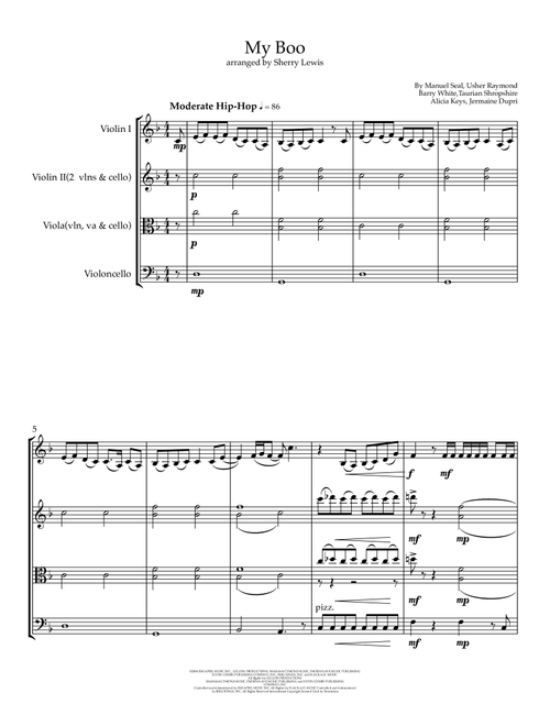 My Boo (Arr. Sherry Lewis) - Usher & Alicia Keys (String Ensemble)