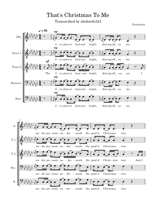 That's Christmas to Me – Pentatonix