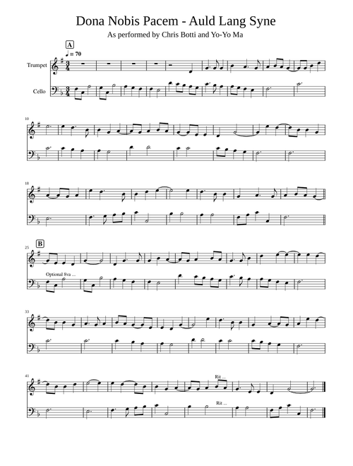Dona Nobis Pacem - Auld Lang Syne