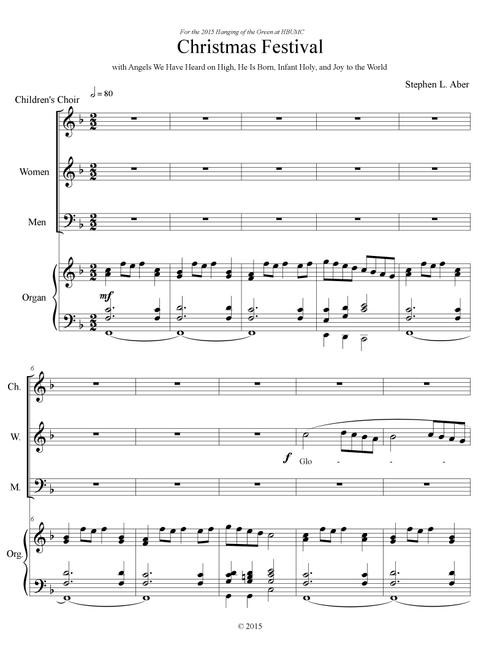Christmas Festival (Arr. Stephen L. Aber) (Choral, SATB)