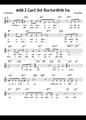 ボーカル フィーチャー ビッグバンド譜面：I Can't Get Started