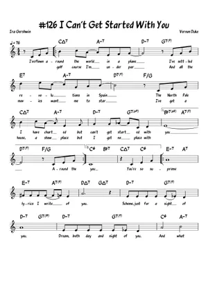 I Can't Get Started - Duke Ellington Sheet Music with Chords for I Can't Get Started - Duke Ellington Sheet Music with Chords for