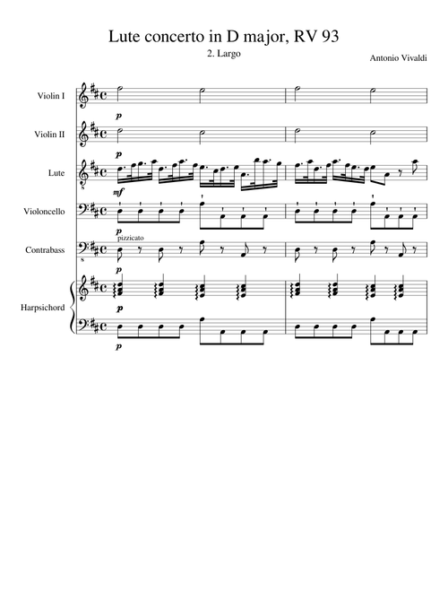 (WIP) Vivaldi - RV. 93 - Lute concerto in D major - 2. Largo