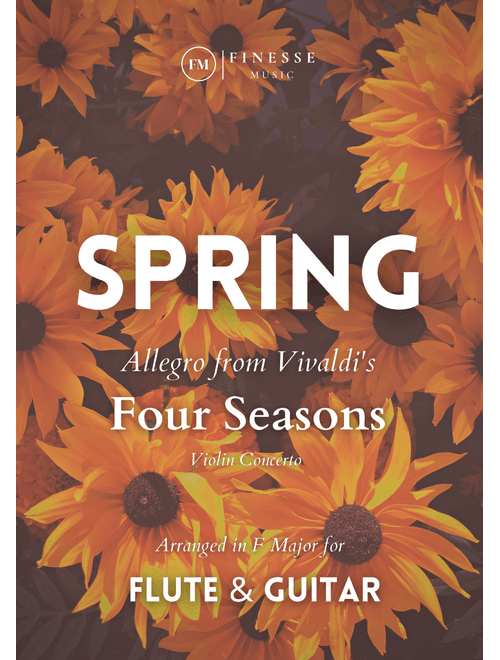 DUET - Four Seasons Spring (Allegro) for FLUTE  and ACOUSTIC GUITAR - F Major (Arr. Ivan de Andrade) - Antonio Vivaldi (Instrumental Duet)