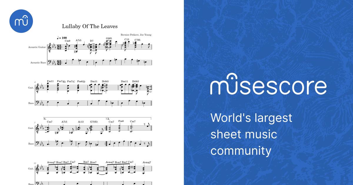 Lullaby of the leaves – Bernice Petkere Sheet Music with Chords