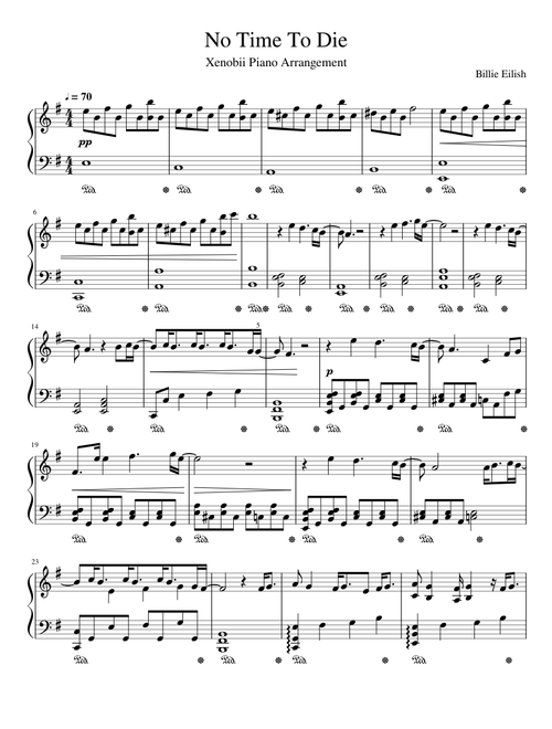 No Time To Die Piano Arrangement