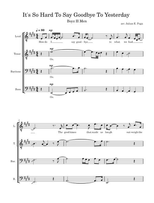It's So Hard To Say Goodbye To Yesterday – Boyz II Men