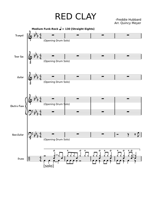 Red Clay (Combo Arrangement)