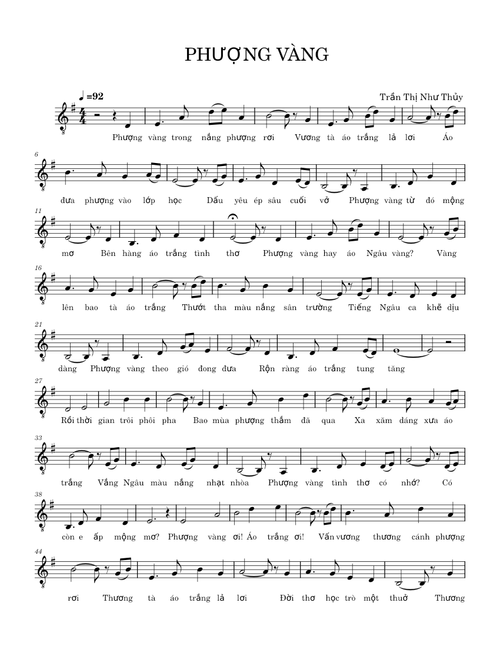 PHƯỢNG VÀNG – Tran Thi Nhu Thuy